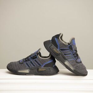 Adidas NMD V3 Mens 9 Grey Mesh Iridescent Blue Athleisure Boost Futuristic Gym